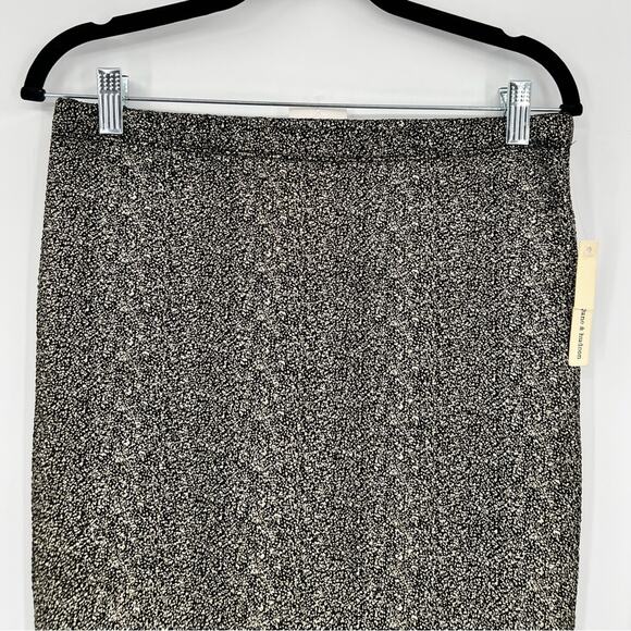 ๐ NWT June & Hudson High Waisted Pencil Skirt Sparkle Shiny Shimmer Party Large - Picture 8 of 15